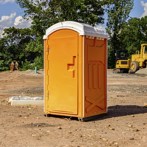 how often are the portable restrooms cleaned and serviced during a rental period in Norway Indiana